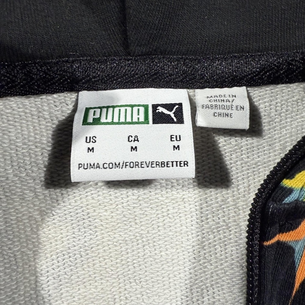 Puma Hoodie Mens Medium Multicolor Short Sleeve 1/4 Zip Pullover Sport Club - Picture 2 of 8